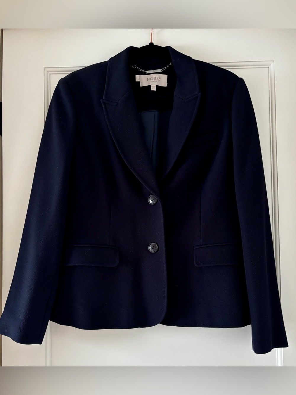 Hobbs Navy Single-Breasted Women's Blazer